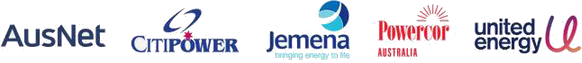 AusNet, CitiPower, Jemena, Powercor and United Energy