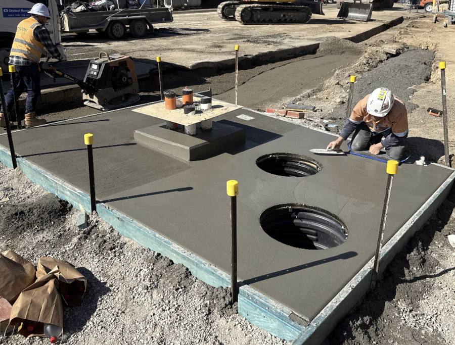 VicRoads cabinet foundation being finished